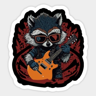 Rock Raccoon Sticker